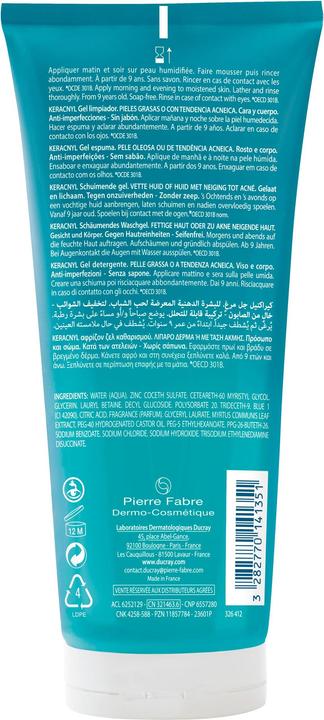Immagine prodotto Ducray Gel di lavaggio schiumoso Keracnyl (Gel, 200 ml)