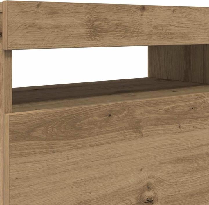 Actual product image VidaXL TV Schrank Lowboard Fernsehschrank Fernsehtisch mit LED Artisan-Eiche (120 x 35 x 40 cm)