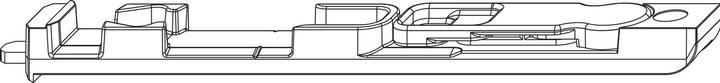 Immagine prodotto Maco Chiusura sul bordo inferiore, per traferro di 4 mm, R8, L=170 mm, argento (55409)