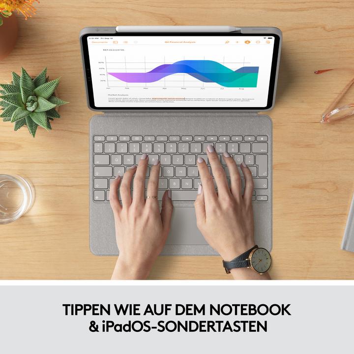 Image du produit Logitech Combo Touch (US, iPad Pro 12.9 2022 (6e génération), iPad Pro 12.9 2021 (5ème génération))