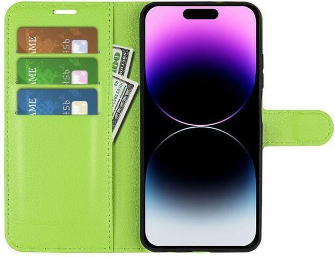 Produktbild MU Classic Litchi Leder Bookcover Series (Apple iPhone 15 Pro)