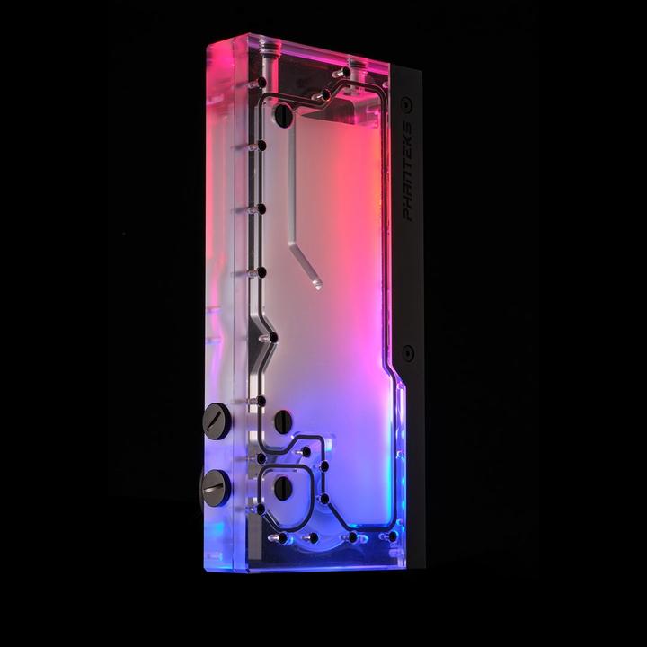Actual product image Phanteks R260C reservoir - transparent acrylic backplate, for D5, ARGB LED