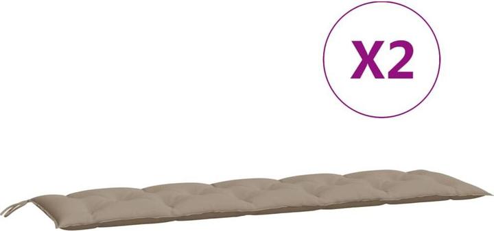 Actual product image VidaXL Garden bench cushions 2 pcs. O x ford fabric (180 x 50 x 7 cm)