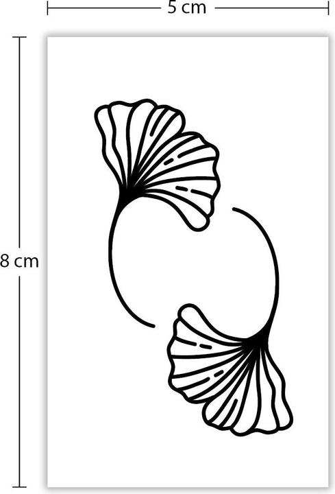minink Temporäres Tattoo: Ginkgo-Duo Tattoo