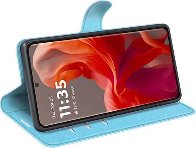 Actual product image MU Classic Litchi Leather Bookcover Series (Motorola Moto G85)