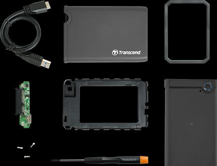 Image du produit Transcend SSD/HDD CASE 2.5" USB/TS0GSJ25CK3 (2.5")