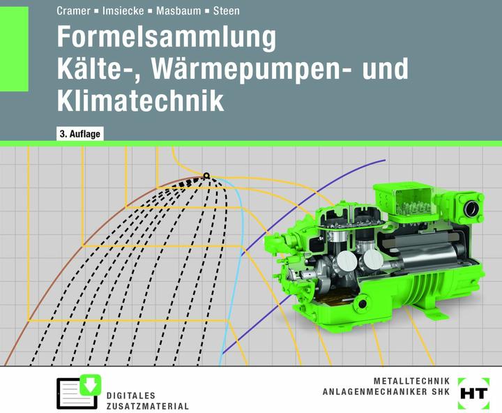 Produktbild Formelsammlung Kälte- und Klimatechnik (Deutsch, Hartwig Imsiecke, Christian Cramer, Martin Masbaum, 2024)