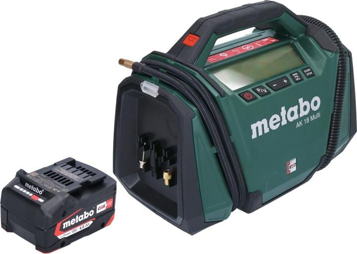 Produktbild Metabo AK 18 Multi Akku Kompressor 18 V 11 bar + 1x Akku 4,0 Ah - ohne Ladegerät (0 l)