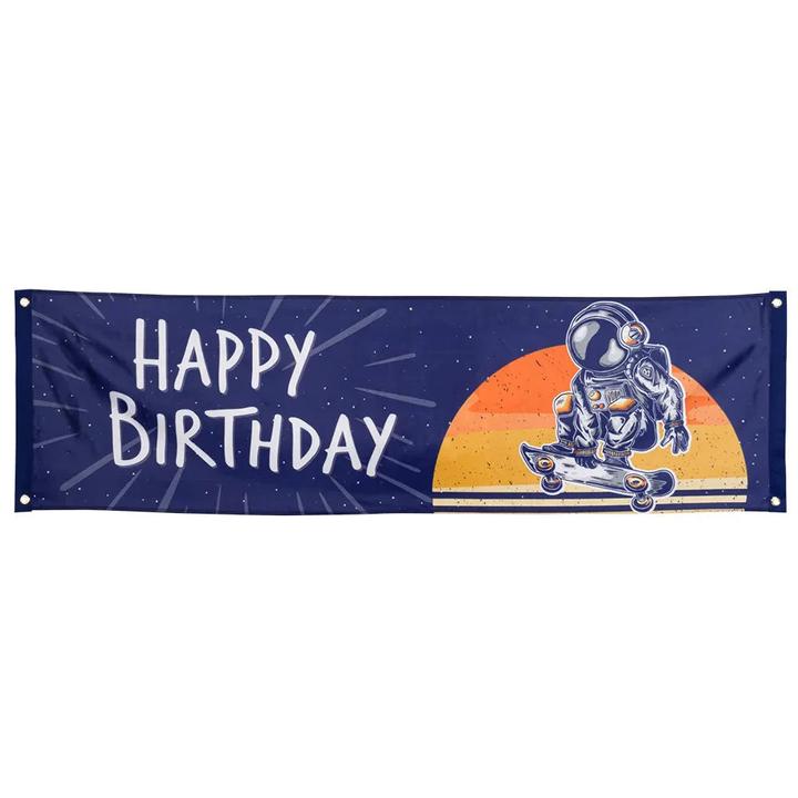 Produktbild Boland Polyester Banner Space 'Happy Birthday' 50 x 180 cm