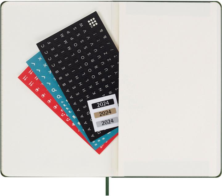 Actual product image Moleskine 12 Month Daily Calendar 2024, Large/A5, Myrtle Green (A5, Hardcover, English)
