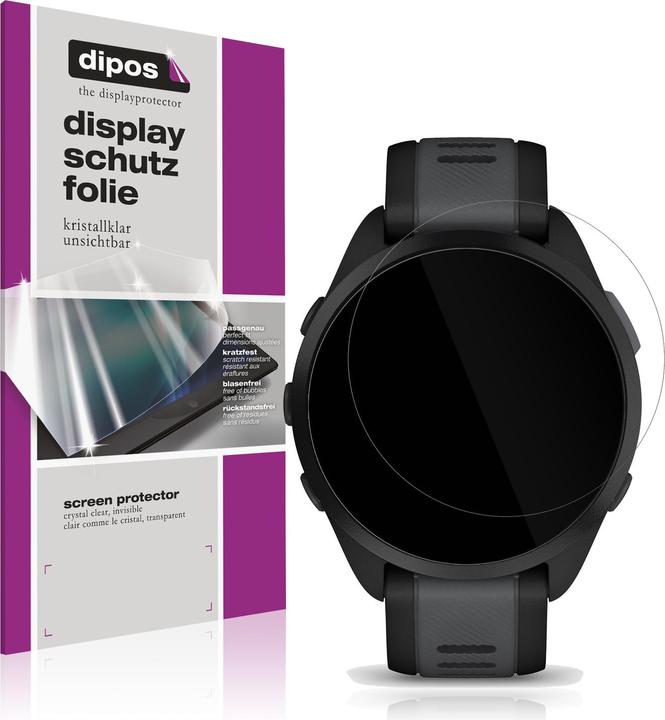 Dipos Schutzfolie Klar für Garmin Forerunner 165