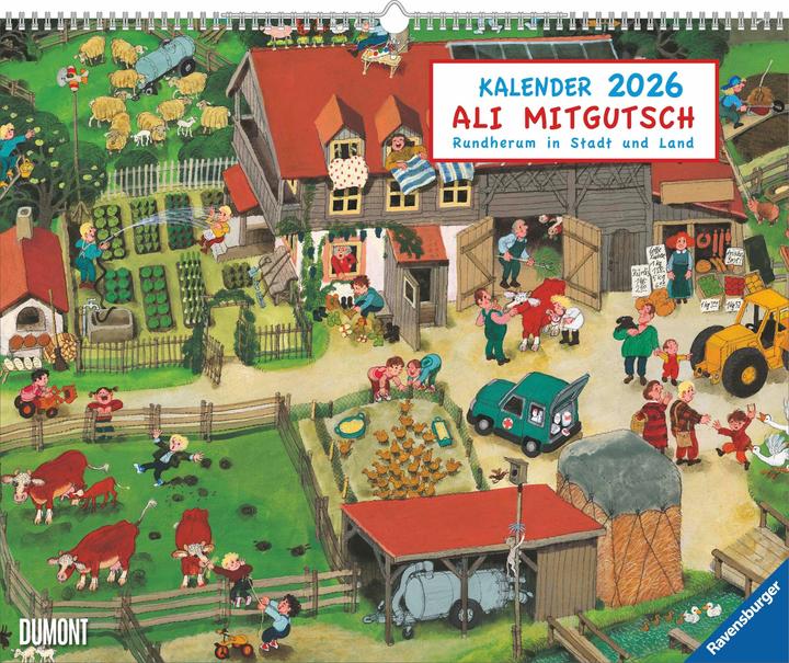 Produktbild Ali Mitgutsch 2026 - Wimmelbilder - Kinder-Kalender - Querformat 52 x 42,5 cm - Spiralbindung (Deutsch)