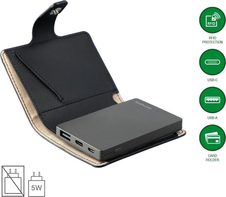 Produktbild 4smarts Powerbank PowerWallet 3000mAh (3000 mAh, 10 W, 11.10 Wh)