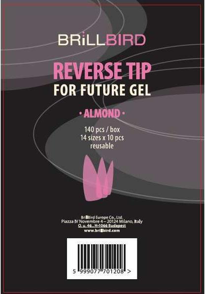 BrillBird Reverse Dual Tip zum Future Gel - Mandel Form 140stk (Nagellacktrockner)