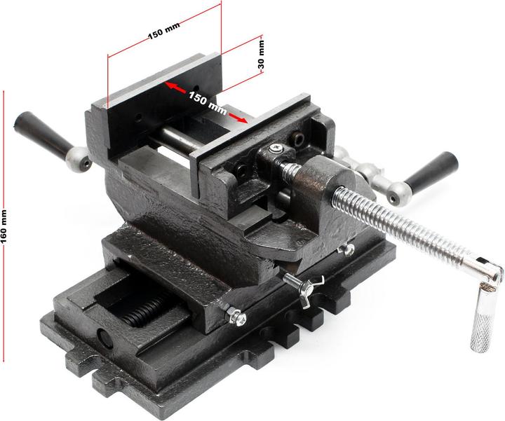 Actual product image Wiltec Cross Slide Drill Press Vise X-Y Clamping bench Milling Machine 150mm (150 mm)