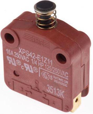 Produktbild Saia-Burgess Door Micro Switch, Plunger, SPST 16 A @ 250 V ac IP40, -20... +140°C