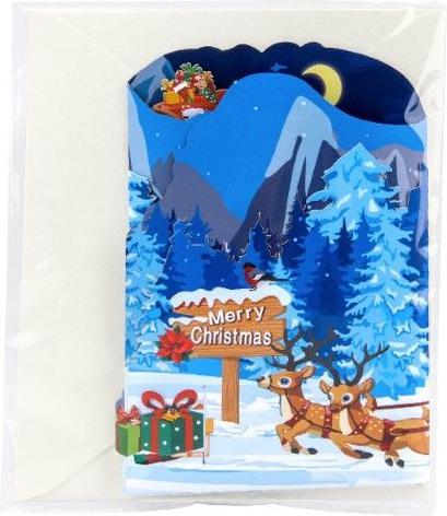 Actual product image MU Classic 3D pop-up Christmas card Saluts Series (1 pcs.)