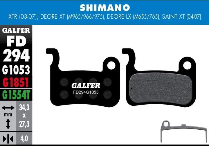 Galfer Bike Shimano Xt, Lx, Saint, Xtr, Giant (Shimano)