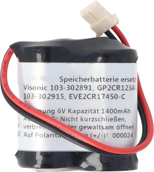 Actual product image AccuCell Battery for Visonic 103-302891, 103-302915, GP2CR123A-C Battery (1 pcs., Device specific, 1400 mAh)