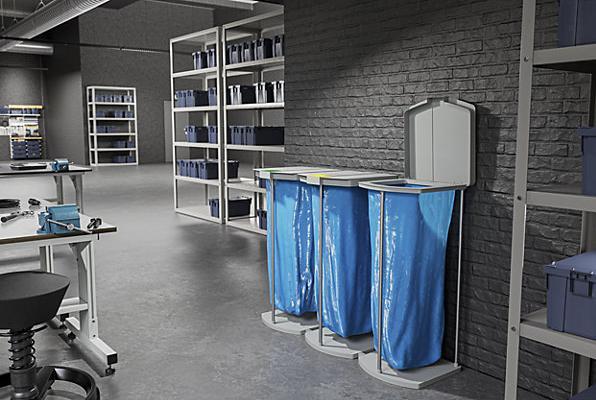 Produktbild Hailo Wertstoffsackhalter-Set mit 250 blauen Wertstoffsäcken (360 l)