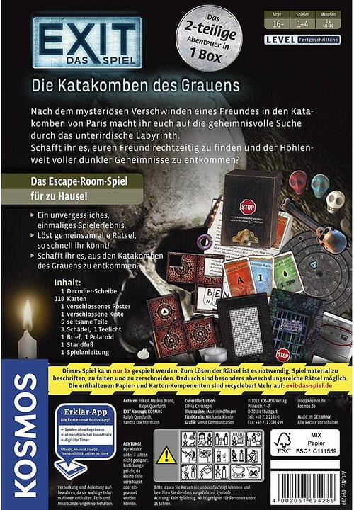 Produktbild Kosmos Exit - Die Katakomben des Grauens (Deutsch)