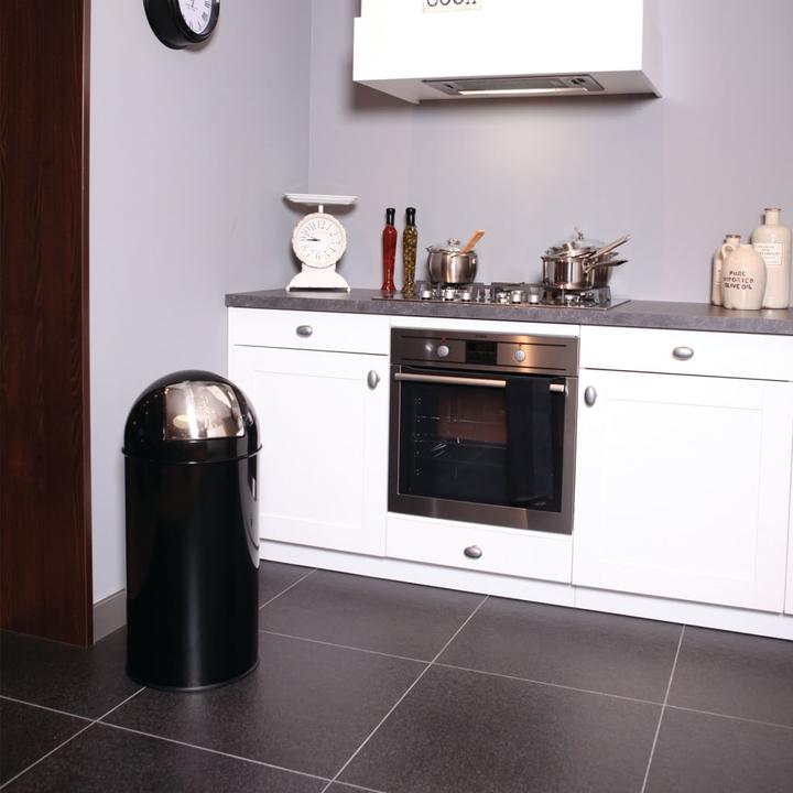 Image du produit kaiserkraft Collecteur de déchets à pousser BULLET PUSH, tôle d'acier (40 l)