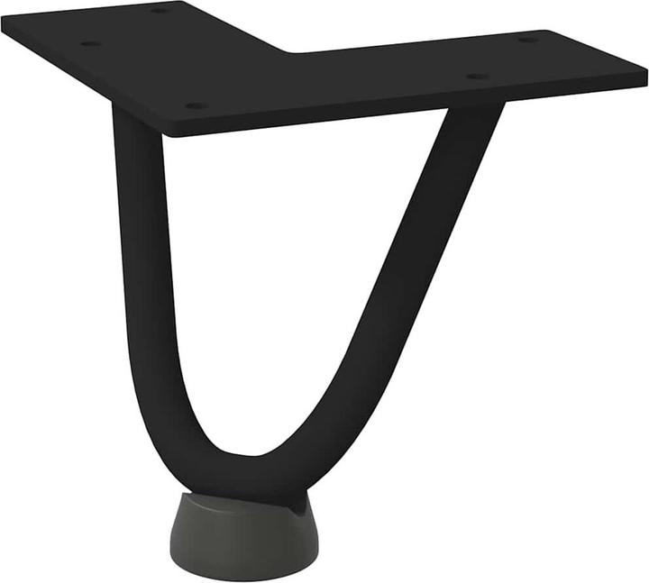 Actual product image VidaXL Hairpin legs 4 pcs. black 10 cm solid steel Hairpin table leg