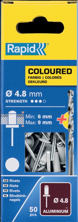 Productafbeelding Rapid Witte blindklinknagels Ø 4,8 x 12 mm