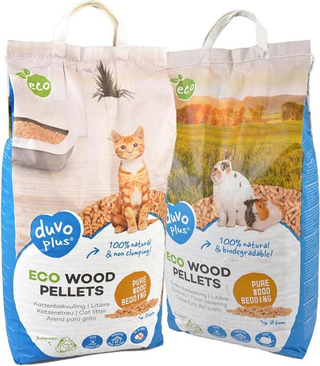 Image du produit Duvoplus Litière pour chat Eco Granulés de bois 3.6 kg (Biodégradable, Ne s'agglomère pas, 3.60 kg)