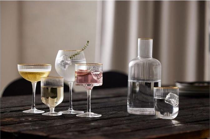 Produktbild Lyngby 65 cl - Glas - Klar/guldkant (6.50 dl, 4 x, Gin Gläser)