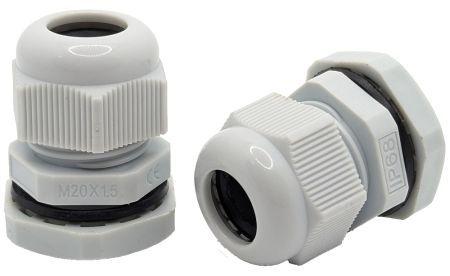 Immagine prodotto Tecline Kabelverschraubungen metrisch, IP68, grau, M20 x 1,5 VPE: 10 Stück