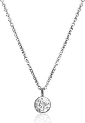 Actual product image JVD Timeless Steel Necklace With Zircon