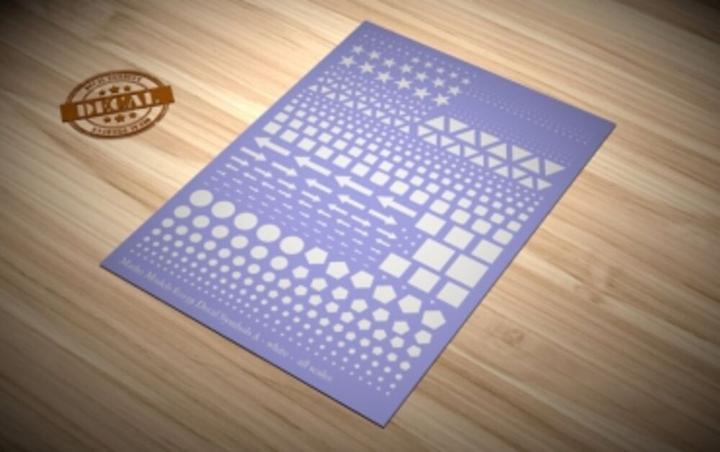 Actual product image Matho Models Decal Symbols A - white