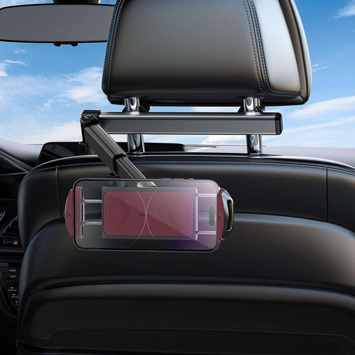 Image du produit Hoco Auto holder telescopic car holder for headrest (4,5" - 13") H69 black and red