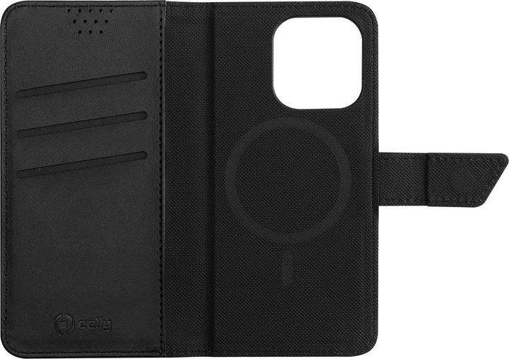Actual product image Celly Wallymag, Wallet case, Apple, iPhone 14 Pro, 15.5 cm (6.1"), Black (Apple iPhone 14 Pro)
