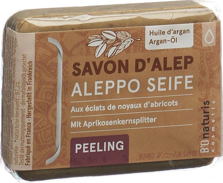 B'Onaturis ALEPPO Seife Lorbeer-Öl Peeling mit Arganöl (Hartseife, Peelingseife)