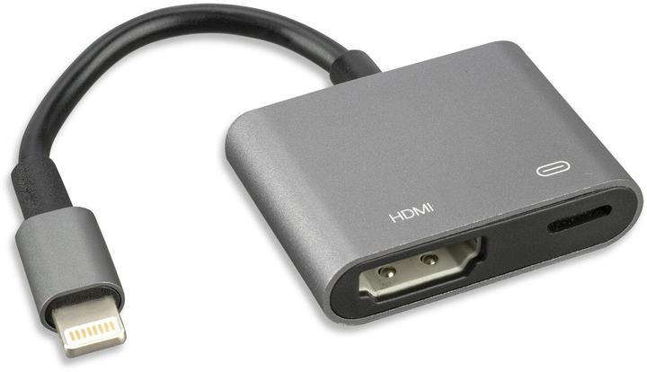 4smarts Lightning to HDMI Adapter (HDMI, Lightning, USB-C, 13 cm)