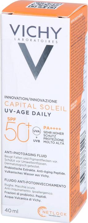 Image du produit Vichy Capital Soleil fluide UV-AGE 40ml (Crème solaire visage, SPF 50+, 40 ml, 65 g)