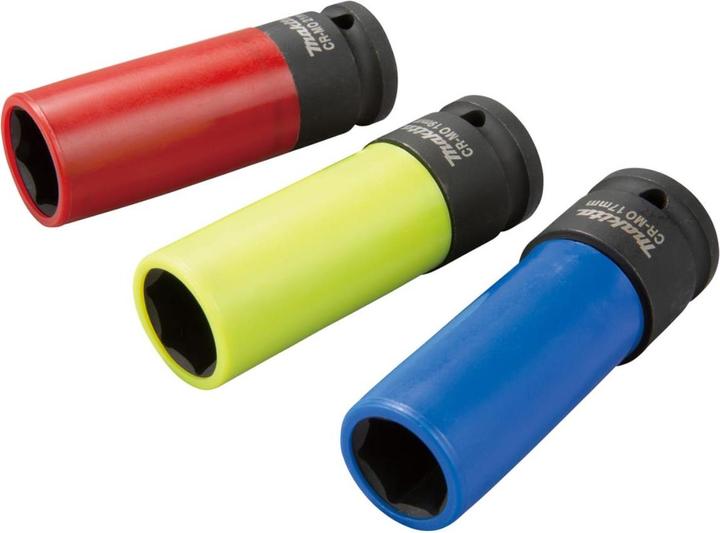 Immagine prodotto Makita Set di chiavi a bussola 3 pezzi 1/2 (21 mm, 19 mm, 17 mm)