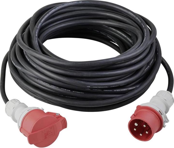 Actual product image Sygonix SY-5244050 Power extension cable 16 A Black 10 m weatherproof (10 m, CEE)