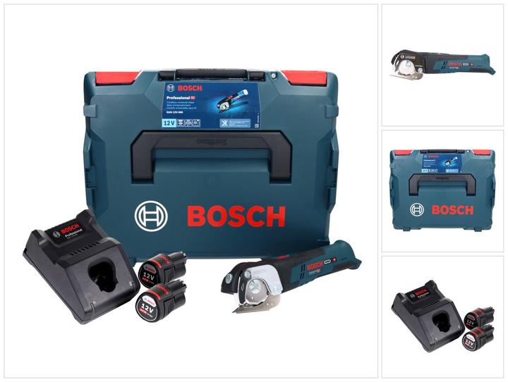 Actual product image Bosch Professional Bosch GUS 12V-300 Professional Battery Universal Shears 12 V + 2x Battery 3.0 Ah + Charger + L-Boxx