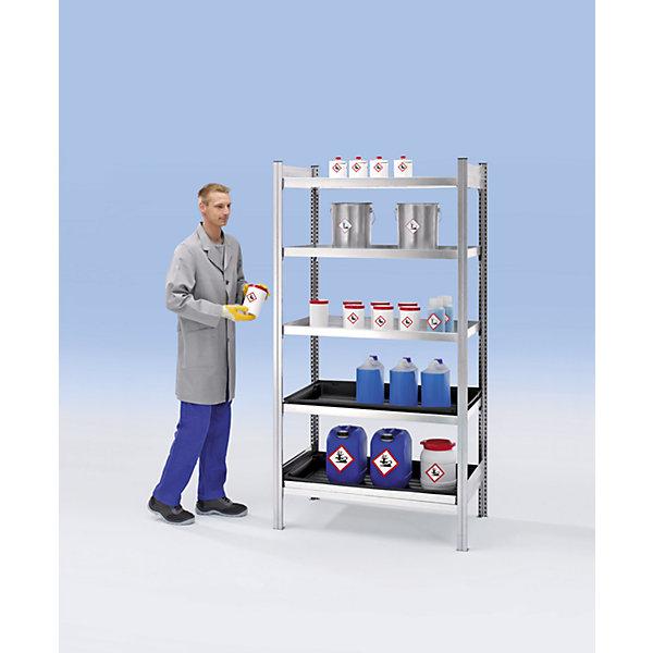 Produktbild kaiserkraft Kleingebinde-Gefahrstoffregal mit Regalwannenböden