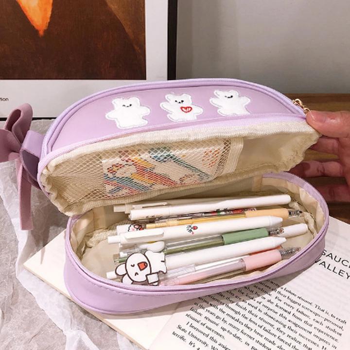 Immagine prodotto Only-Bags.Store Astuccio per matite, grande capacità, astuccio per matite, portaoggetti, astuccio, ufficio