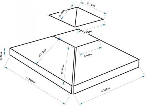 Produktbild Outsunny Ersatzdach für Metallpavillon (300 cm, 300 cm)