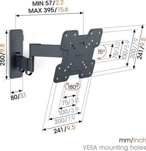 Immagine prodotto Vogels TVM 1245 (Muro, 43", 15 kg)