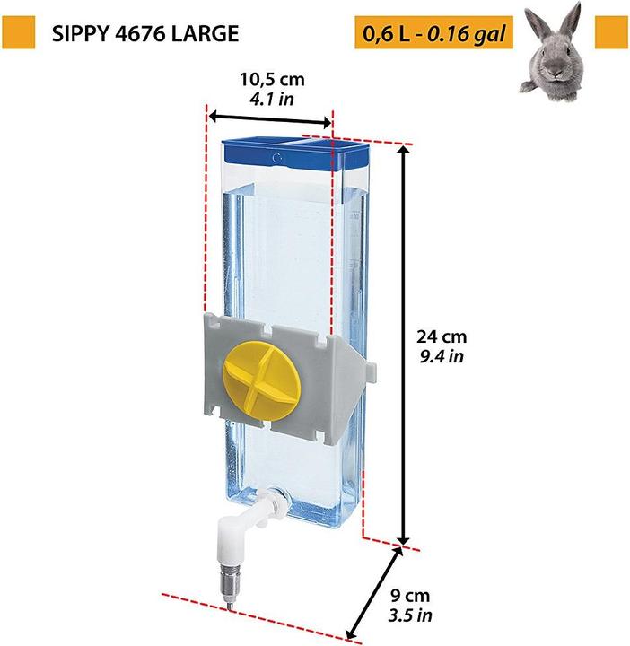 Actual product image Ferplast Rodent drinker Sippy (0.60 l)