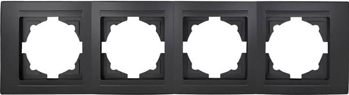 Actual product image Gunsan Moderna 4-socket frame for 4 sockets Switch Dimmer Black