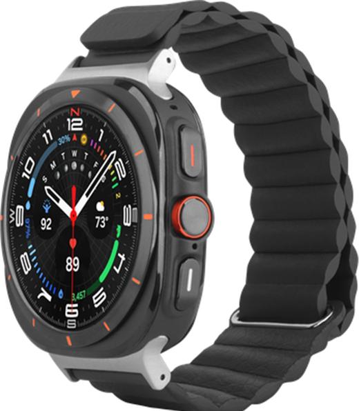 Produktbild Just in Case Leder-Armband MagFit Leather black (PU-Leder)