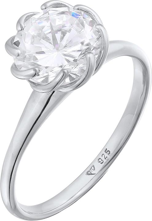 Elli Kristall Ring, Verlobungsring (52, 925 Silber)
