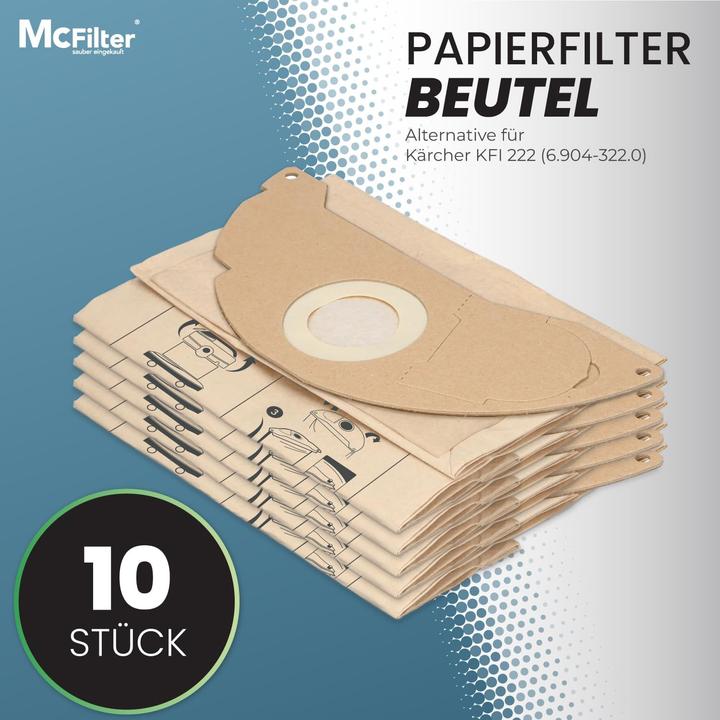 Immagine prodotto Mc Filter 11-teiliges Staubsaugerbeutel-Set für Kärcher WD2/MV2 (11 x)